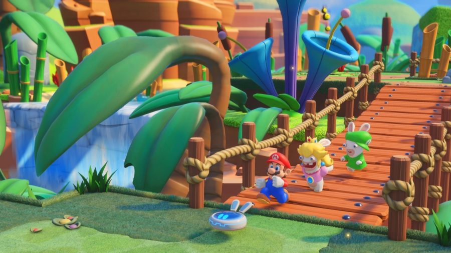 A screenshot from one of the best Mario games, Mario + Rabbids Kingdom Battls