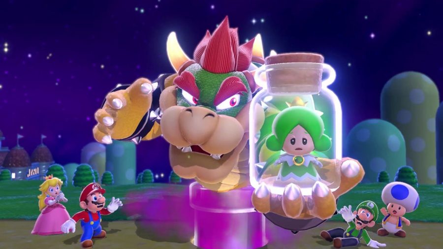 A screenshot from one of the best Mario games, Super Mario 3D World + Bowser's Fury