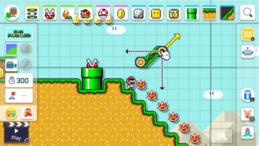 A screenshot from one of the best Mario games, Super Mario Maker 2