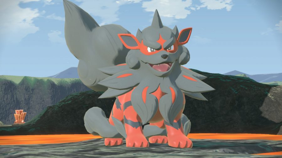 Arcanine sitting there like a good pup