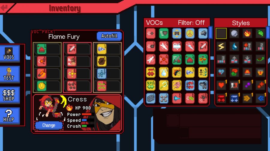 Inventory menu from EndCycle VS