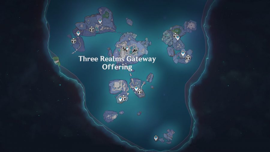 Genshin Impact Three Realms Gateway Offering map