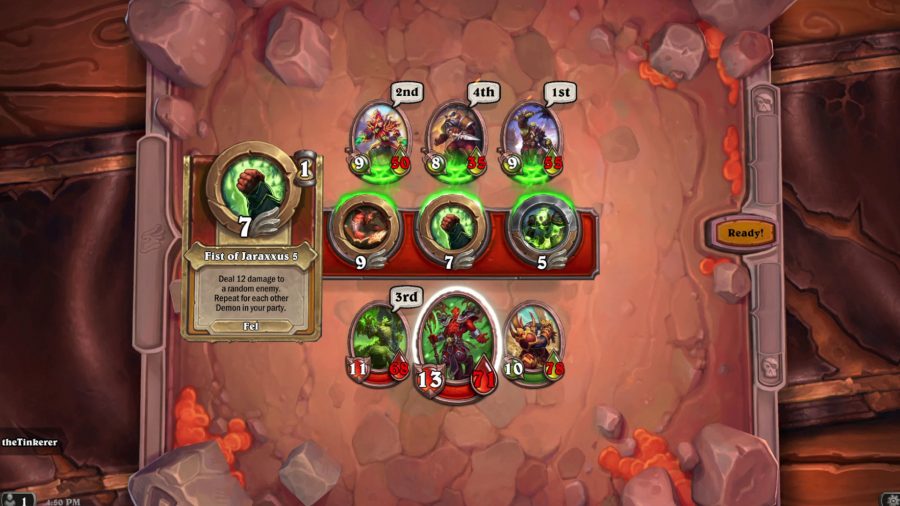 Another example of Hearthstone playing field