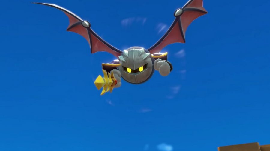 Screenshot of Meta Knight from Kirby and the Forgotten Land trailer