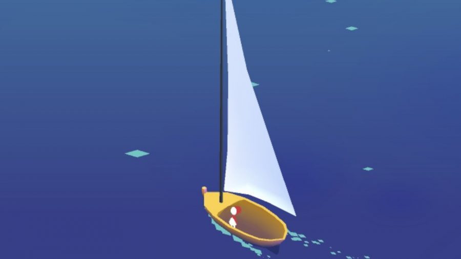 Boat scene screenshot from Monument Valley 2 