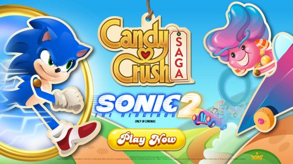 Candy Crush Saga Sonic key art