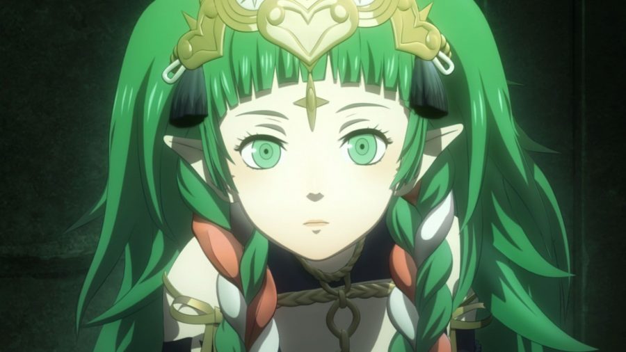 Sothis from Fire Emblem Three houses, looking intrigued.