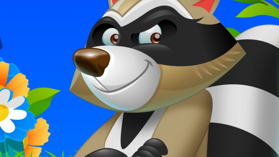 Art from Coin Boom, showing a skunk looking shifty.