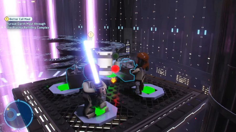 Lego Star Wars Skywalker Saga minikit from climbing the lift in Better Call Mall 