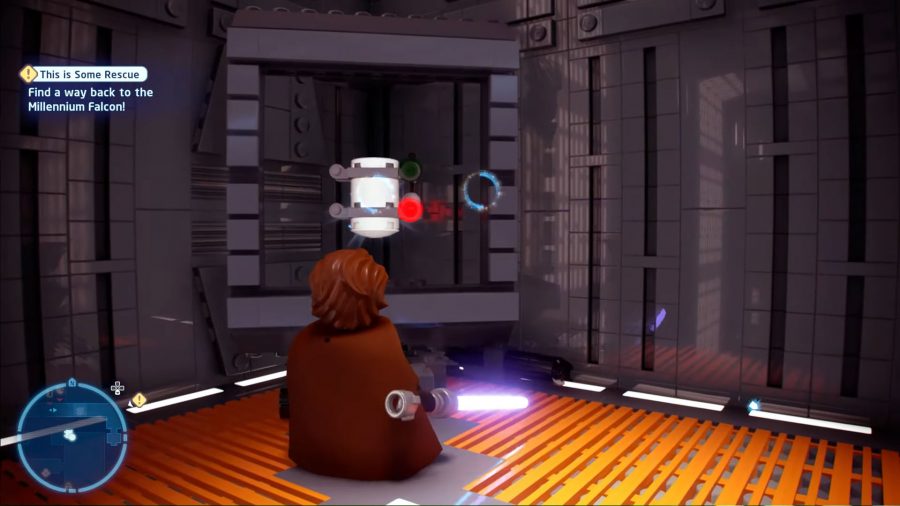 Lego Star Wars the Skywalker Saga minikit hidden behind the door 