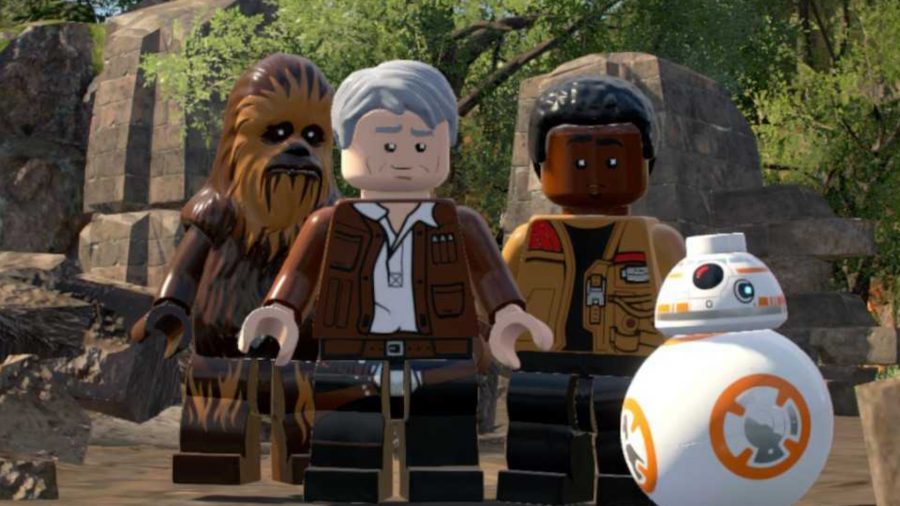Han, Chewbacca, Finn, and BB-8