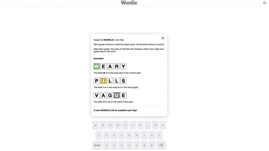 Una captura de pantalla que explica las reglas de Wordle.