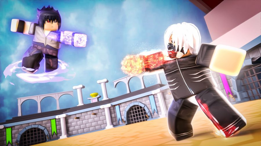 Two Anime Clone Tycoon characters having a fight