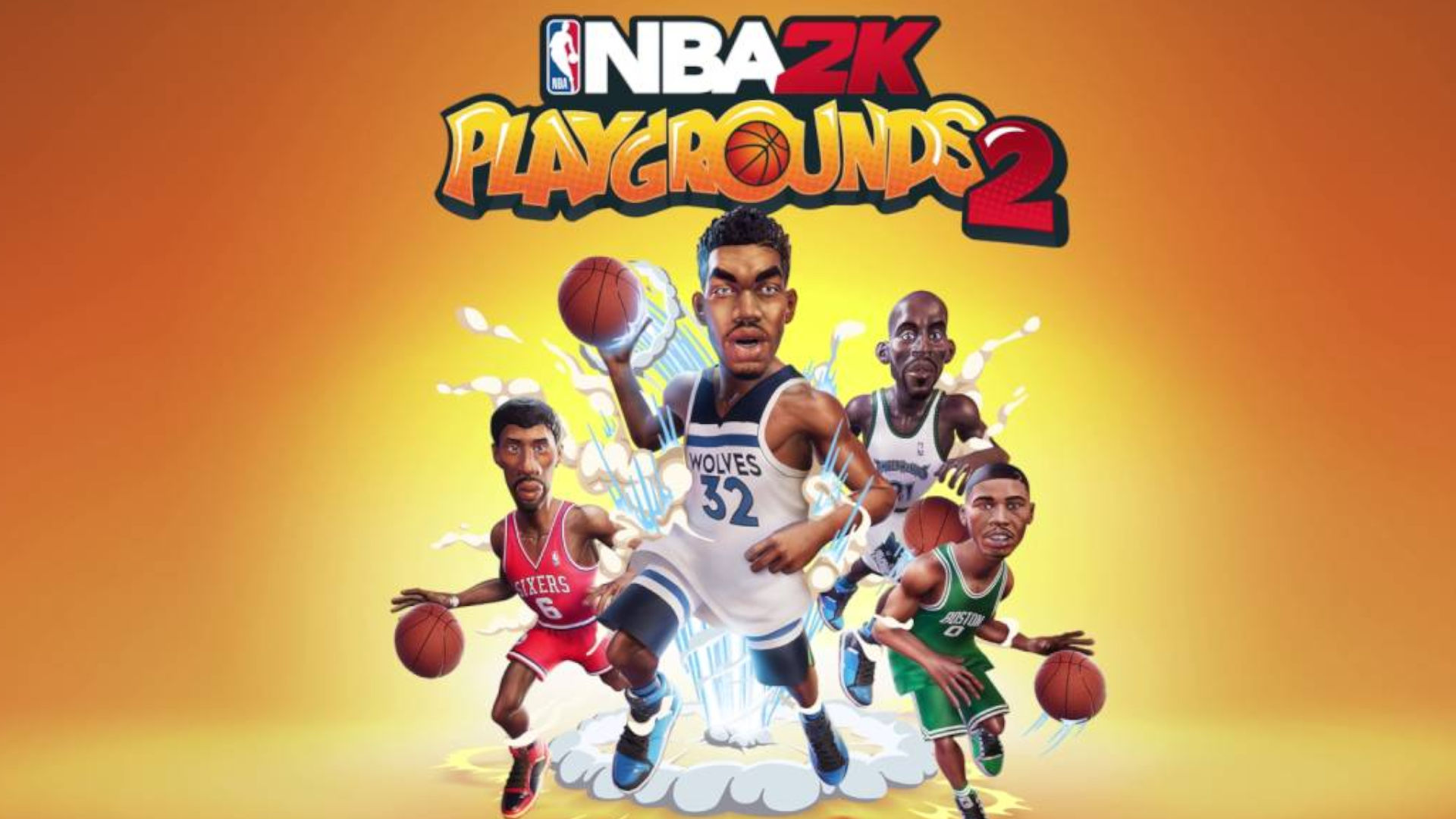 Cover art for NBA 2K Playgrounds 2, one of the arcade basketball games on Switch
