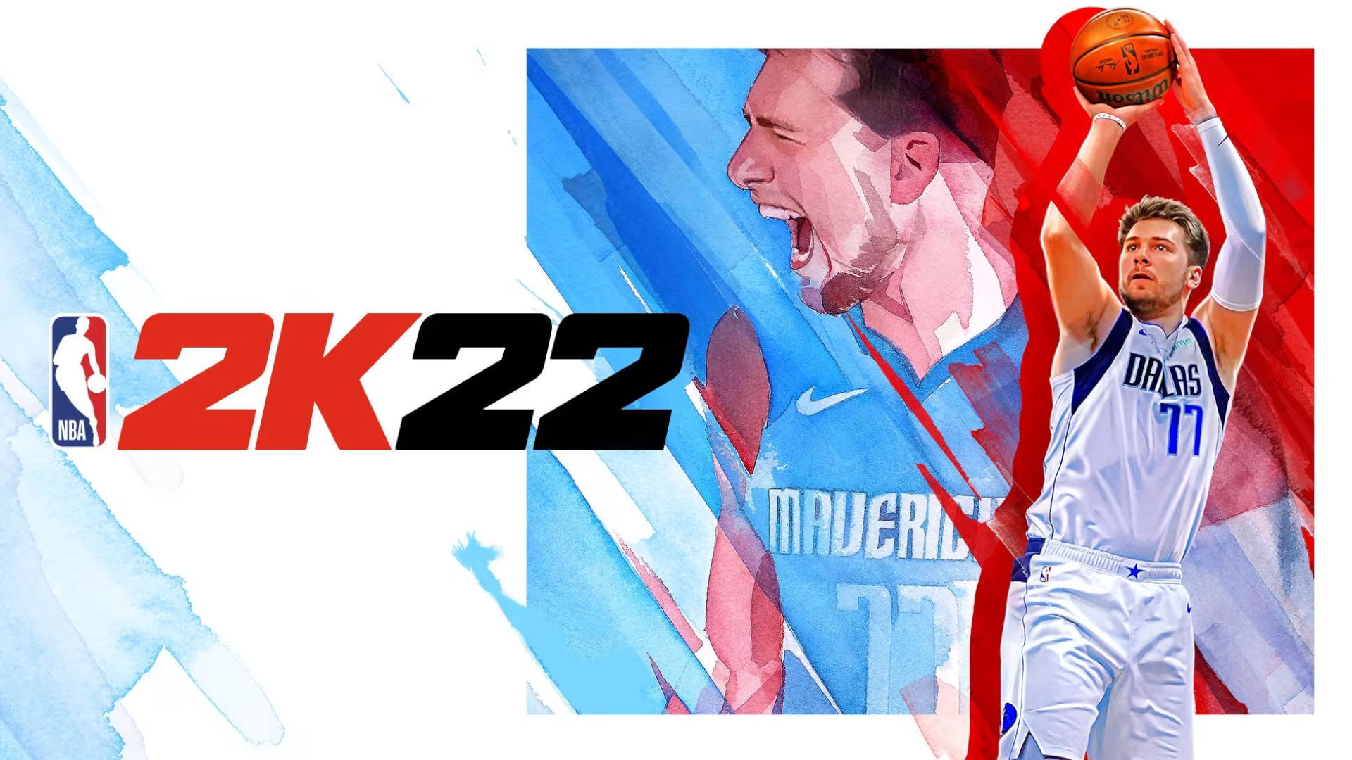 Cover art for NBA 2K22, one of the flagship switch basketball games
