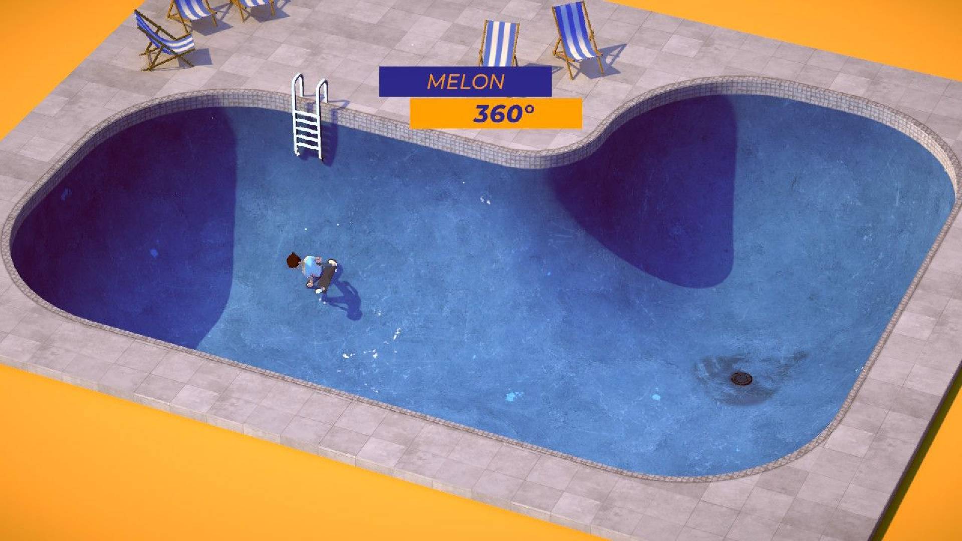 Best skateboarding games: an isometric skateboarding game is shown with a pool