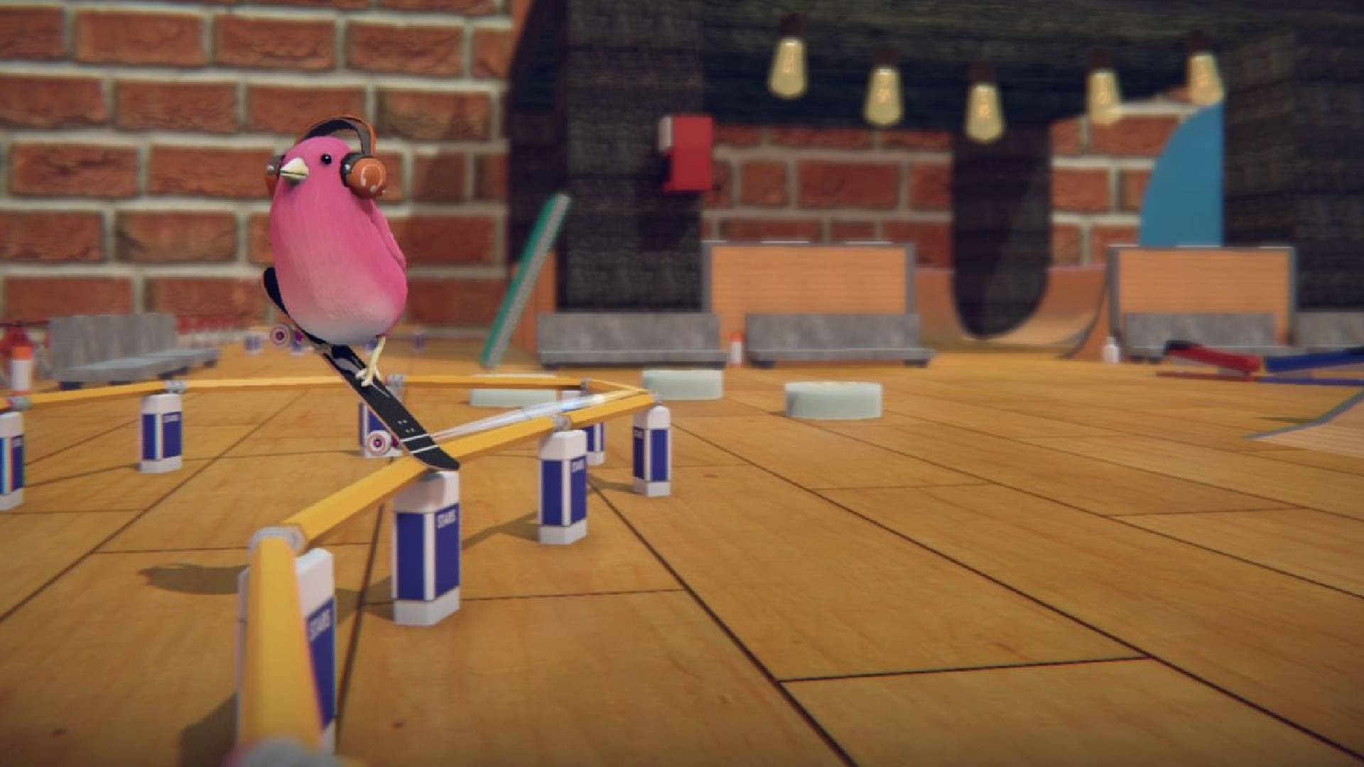 Best skateboarding games: a bird rides on a skateboard