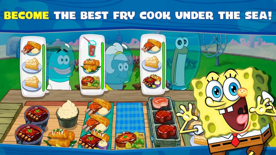Cooking games; Spongebob Krusty Cook-off screenshot
