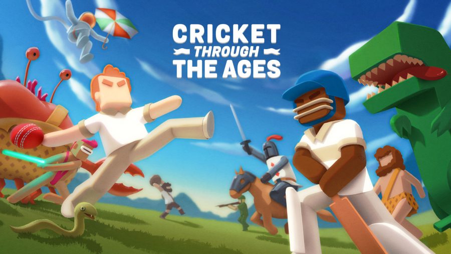 Cricket Through the Ages cover art, one of the more light-hearted cricket games