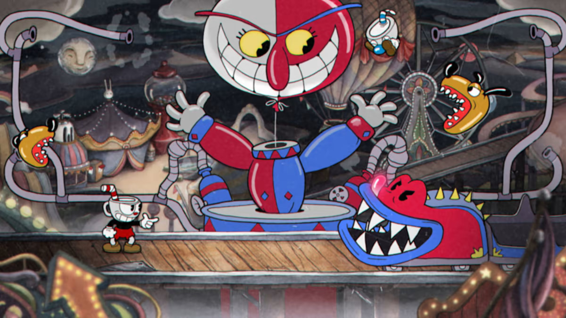 Cuphead starting a fight