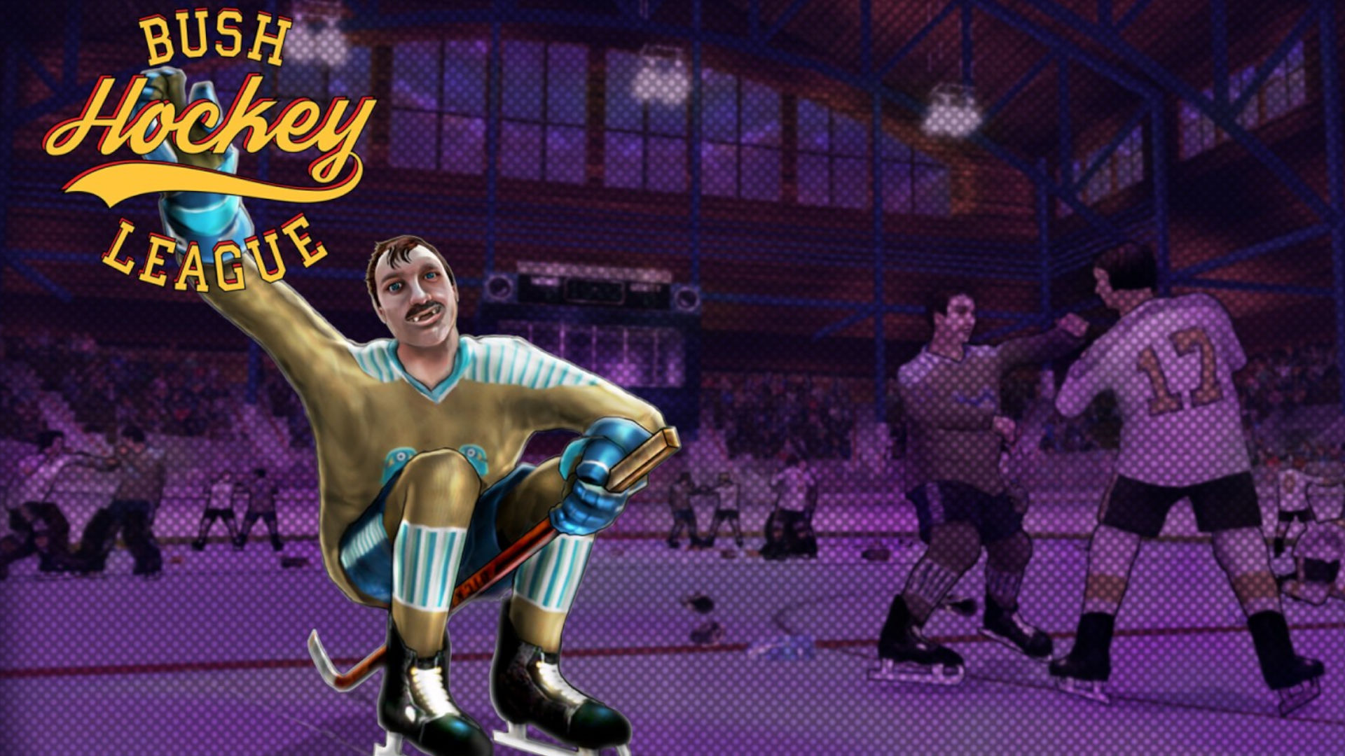 Cover art for Bush League Hockey, one of the more brutal arcade style hockey games