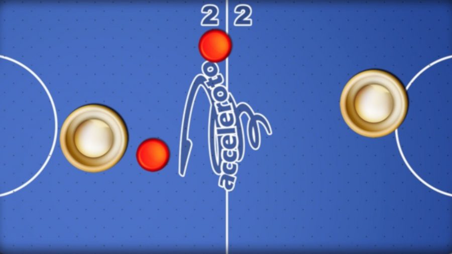 Screenshot from Air Hockey Gold, the most played of the hockey games on our list
