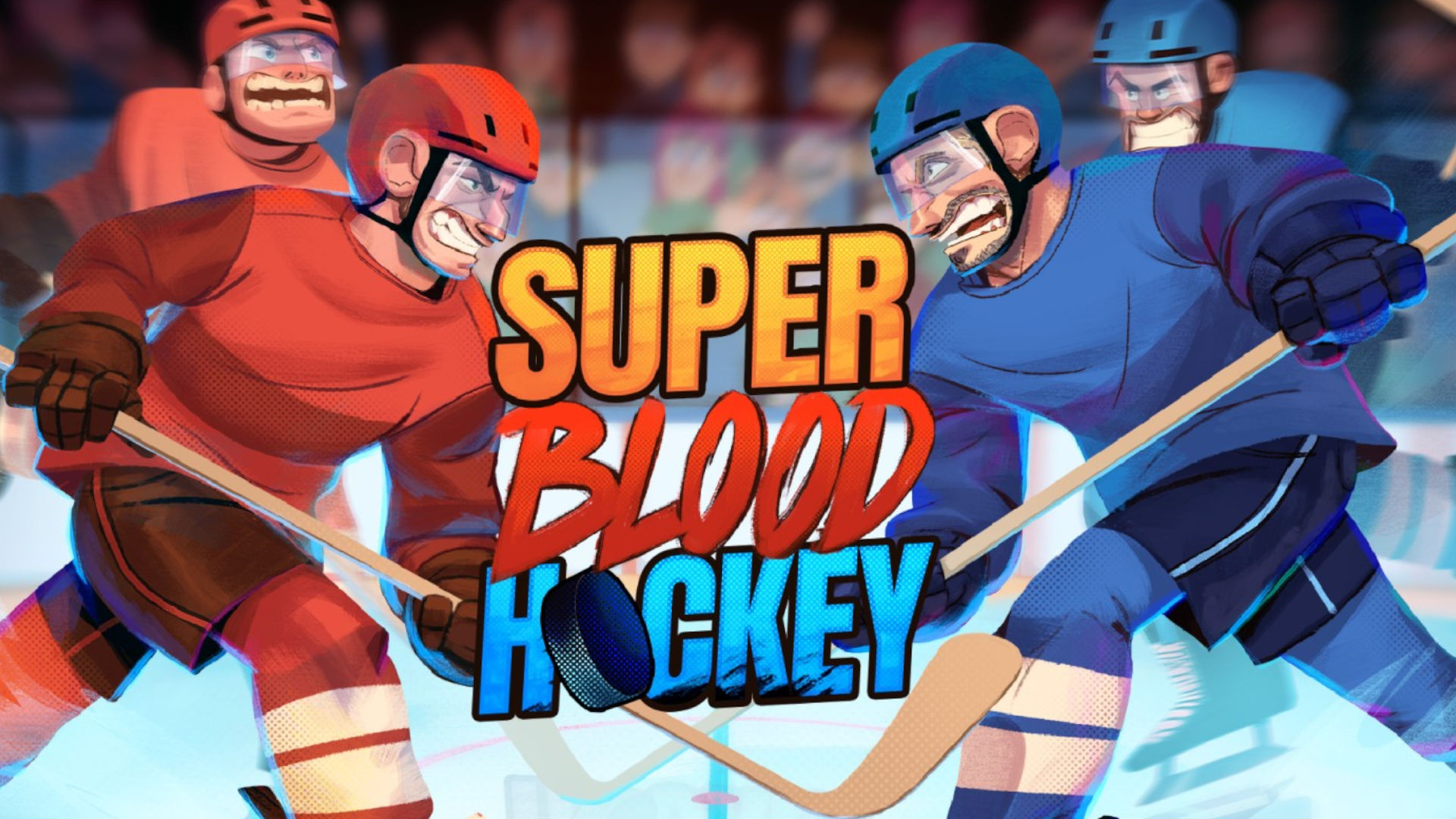Cover art for Super Blood Hockey, one of the more violent Switch hockey games
