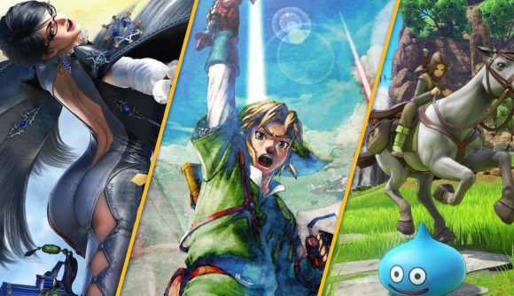 Nintendo spring into action sale: key art is shown from several different action games