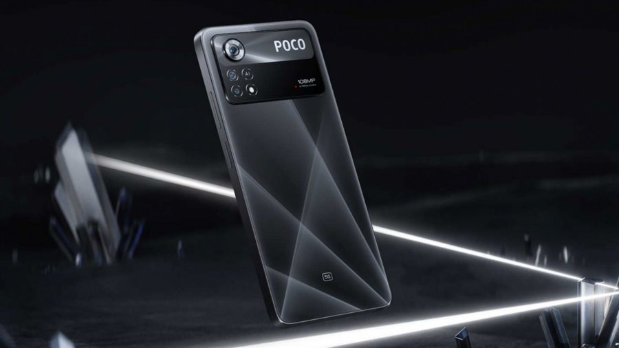 The Poco X4 Pro 5G in Laser Black.