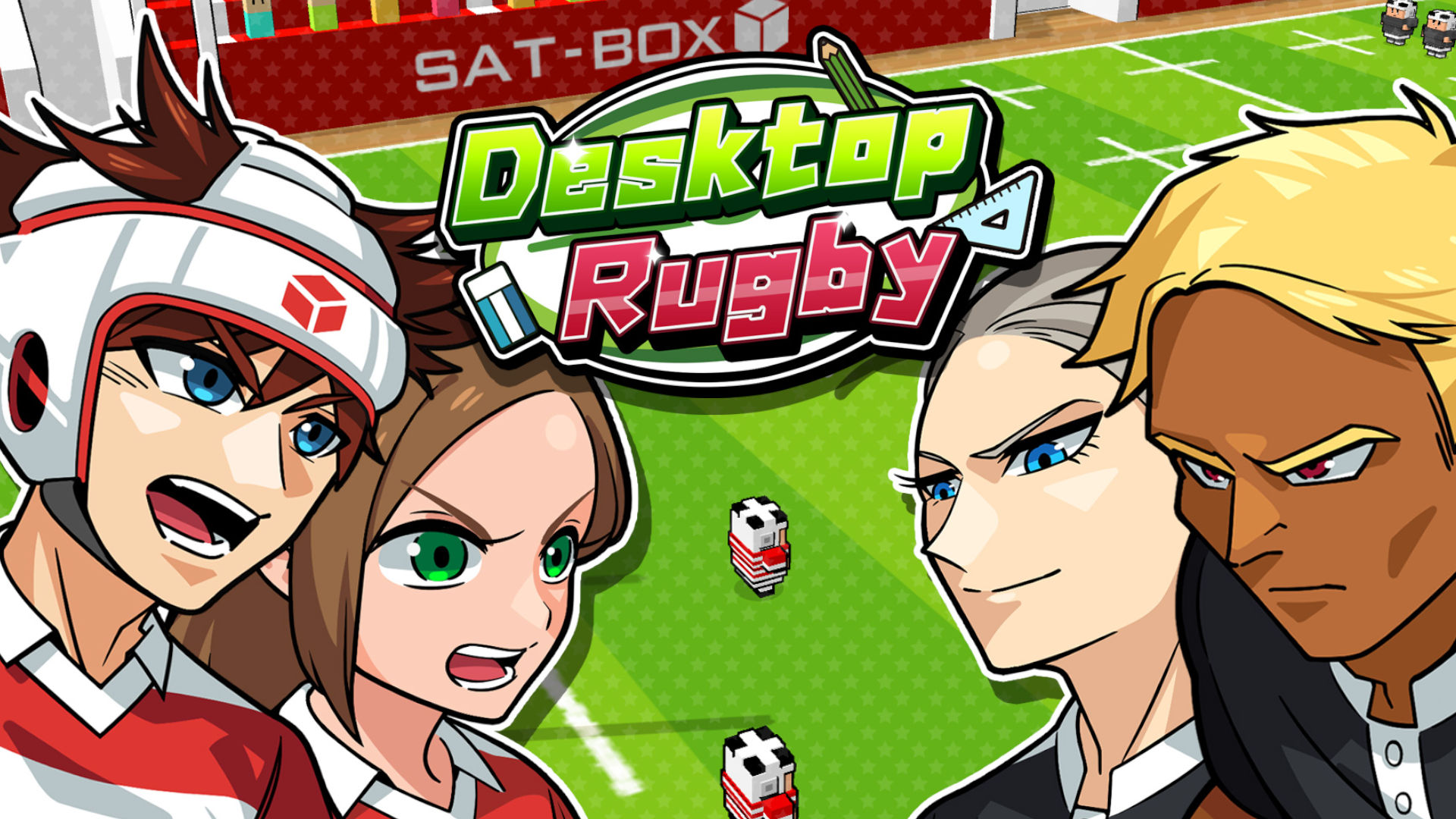 Cover for Desktop Rugby, one of the arcade style rugby games on Switch