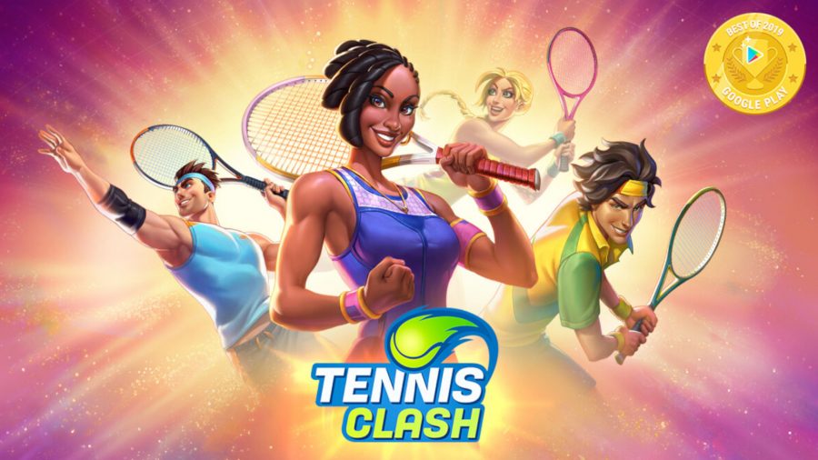 Tennis Clash key art, one of the popular online tennis games