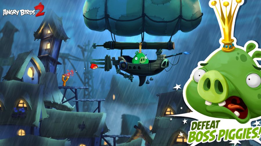 A green pig flying in a hot air balloon 
