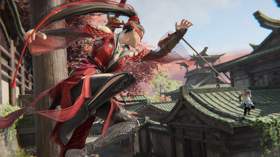 Naraka Bladepoint interview;  a samurai fighting in-game
