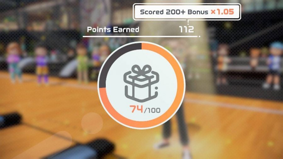 Nintendo Switch Sports cosmetics: A player has earned well over 100 points by playing bowling 