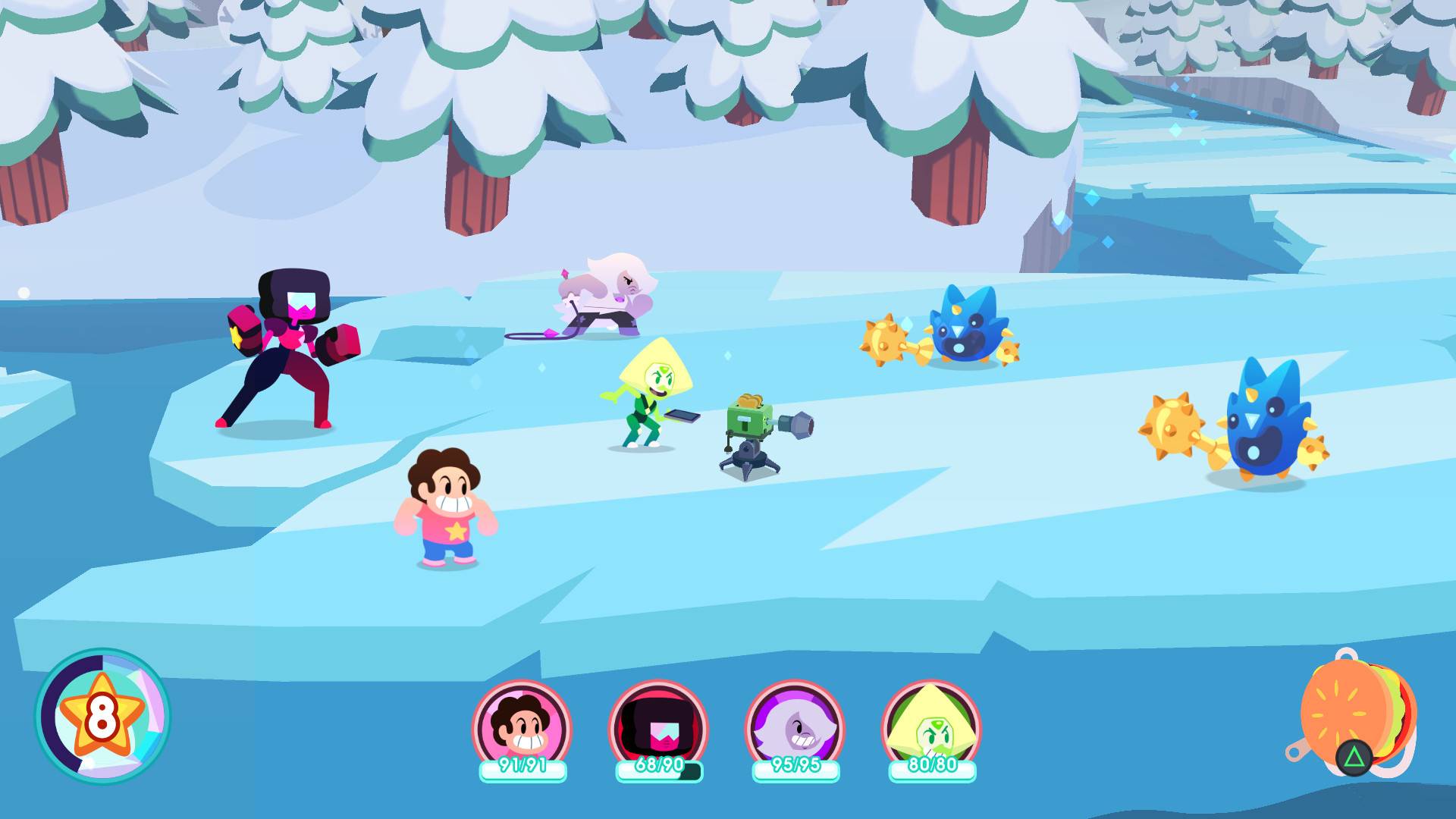 best cartoon network games: steven universe and friends face some opponents 