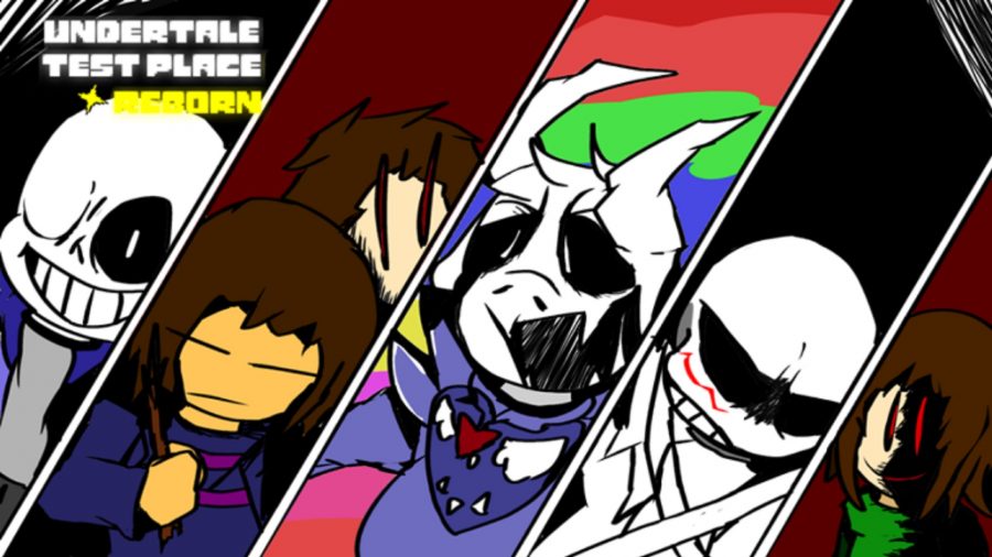 Undertale characters in a Roblox game