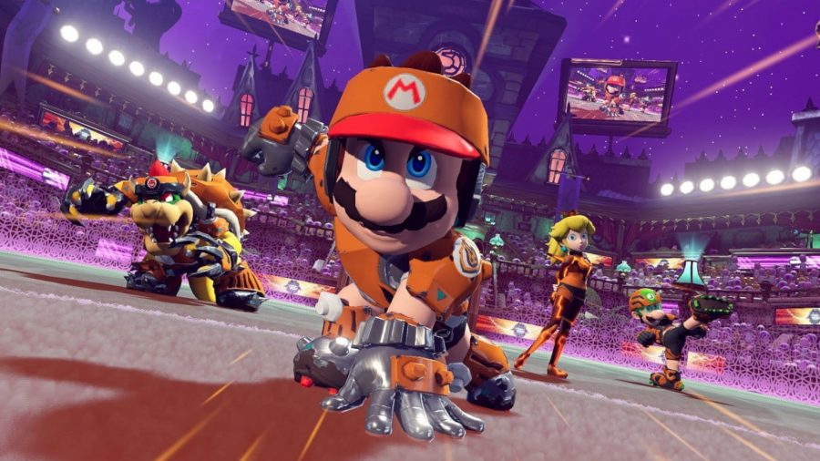 Mario front and center for Mario Strikers: Battle League key art