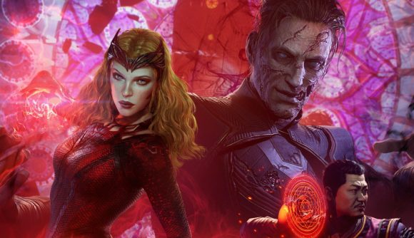 Marvel Future Revolution's Scarlet Witch, Zombie Doctore Strange, and Wong