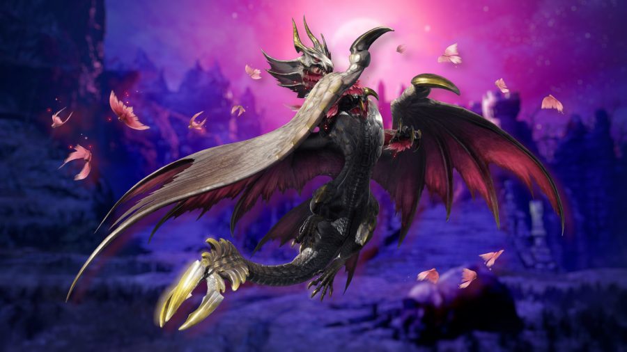 Malzeno, an elder dragon, a new Monster Hunter Rise Sunbreak monster.