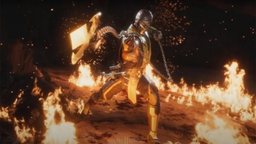 Scorpion performing one of his Mortal Kombat fatalities