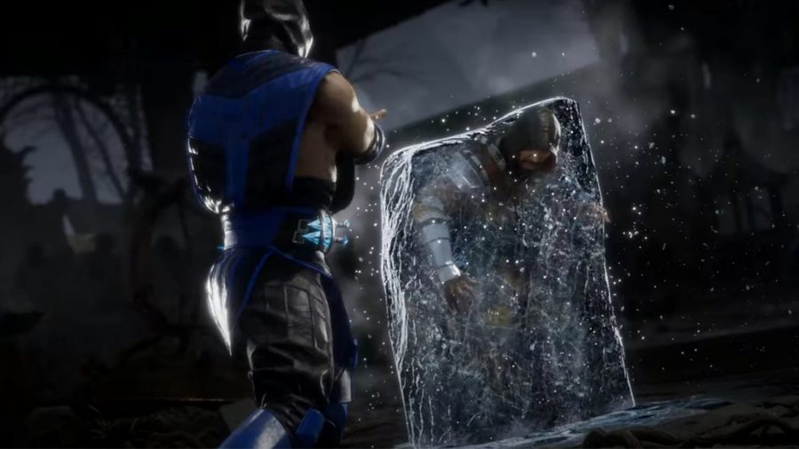 Sub Zero performing one of his Mortal Kombat fatalities