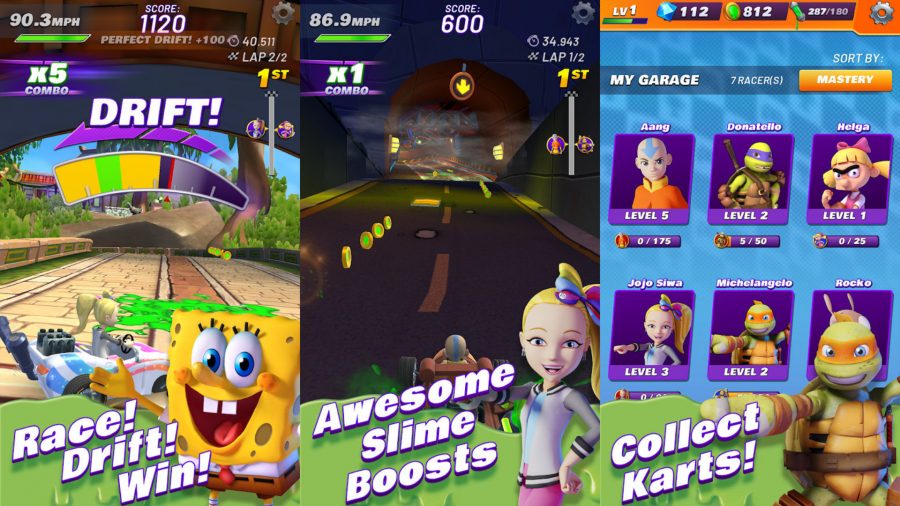 in-game Nickelodeon Kart Racer content