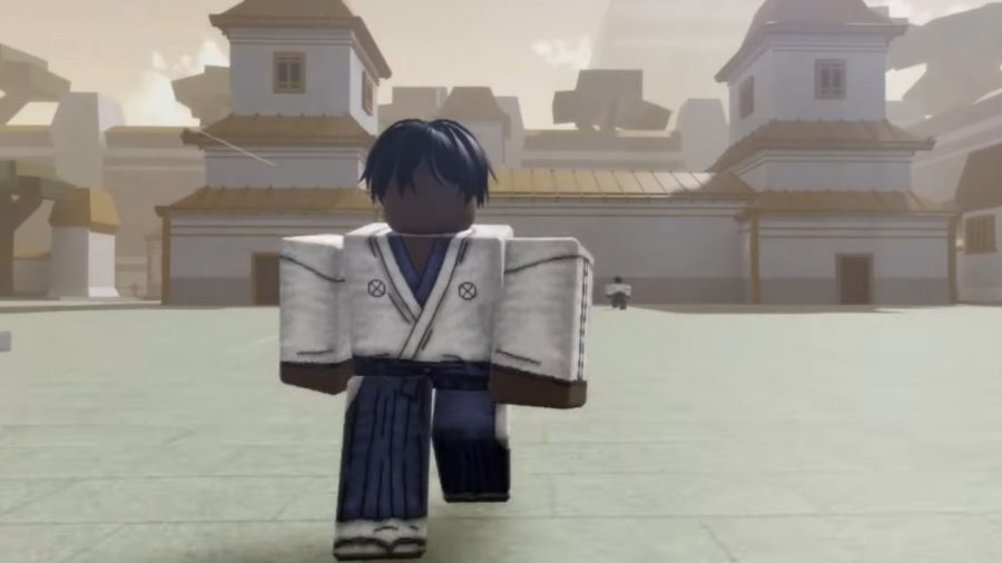 Soul war screenshot of the main character walking through a village for Soul war codes article
