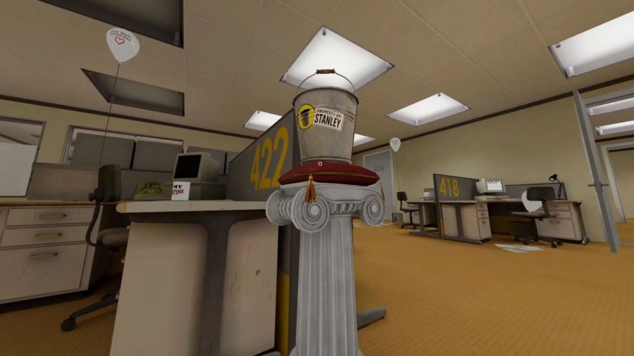 the reinsurance bucket from The Stanley Parable