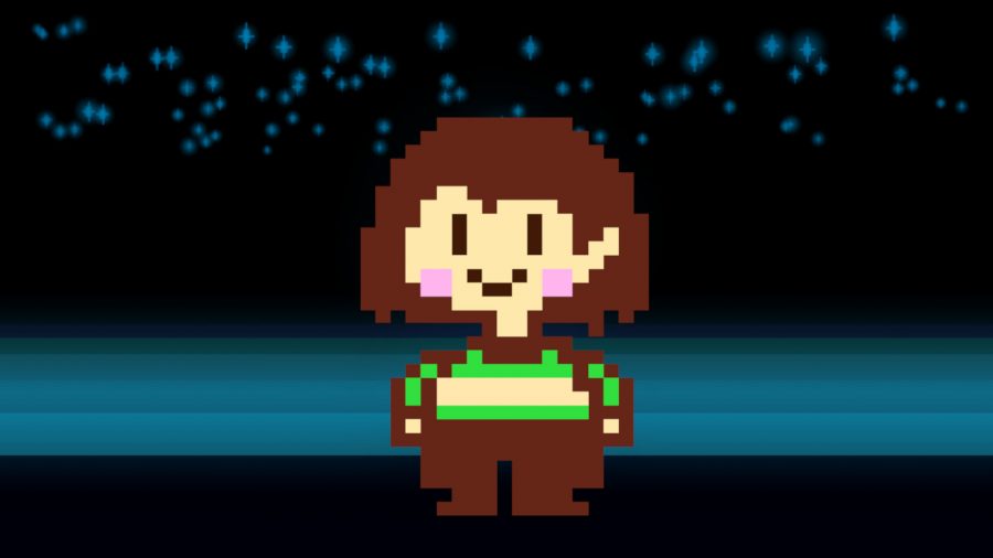 Custom image of Undertale's Chara for article, using the pixel art of the character