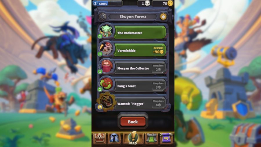 Warcraft Arclight Rumble battle menu screenshot