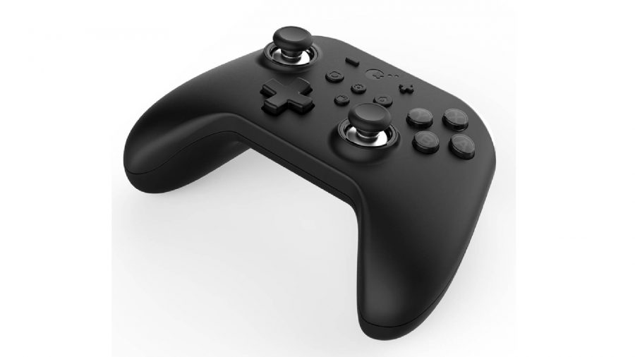 GuliKit King Kong Pro 2 controller: A product shot shows a sleek black controller against a white background 