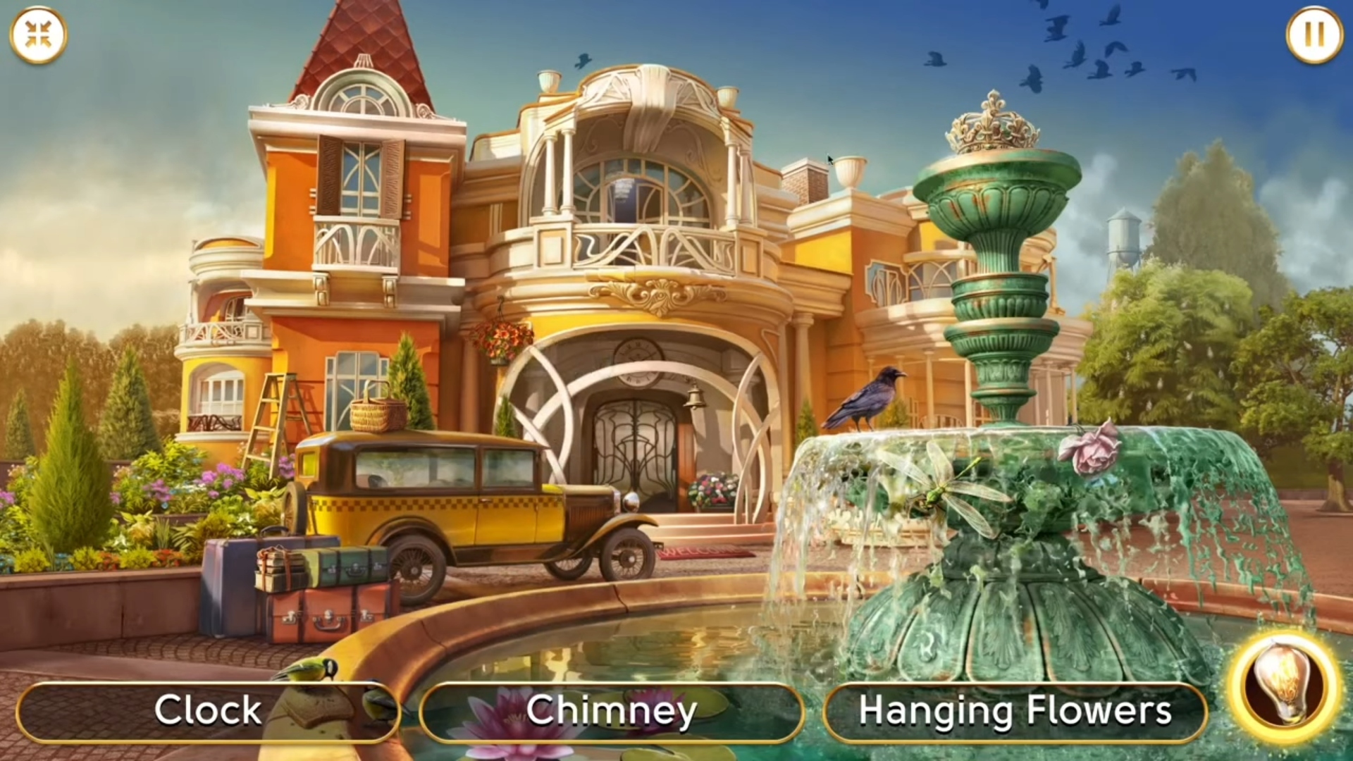 Addictive games - June's Journey. A screenshot shows a stately home ready to be investigated.