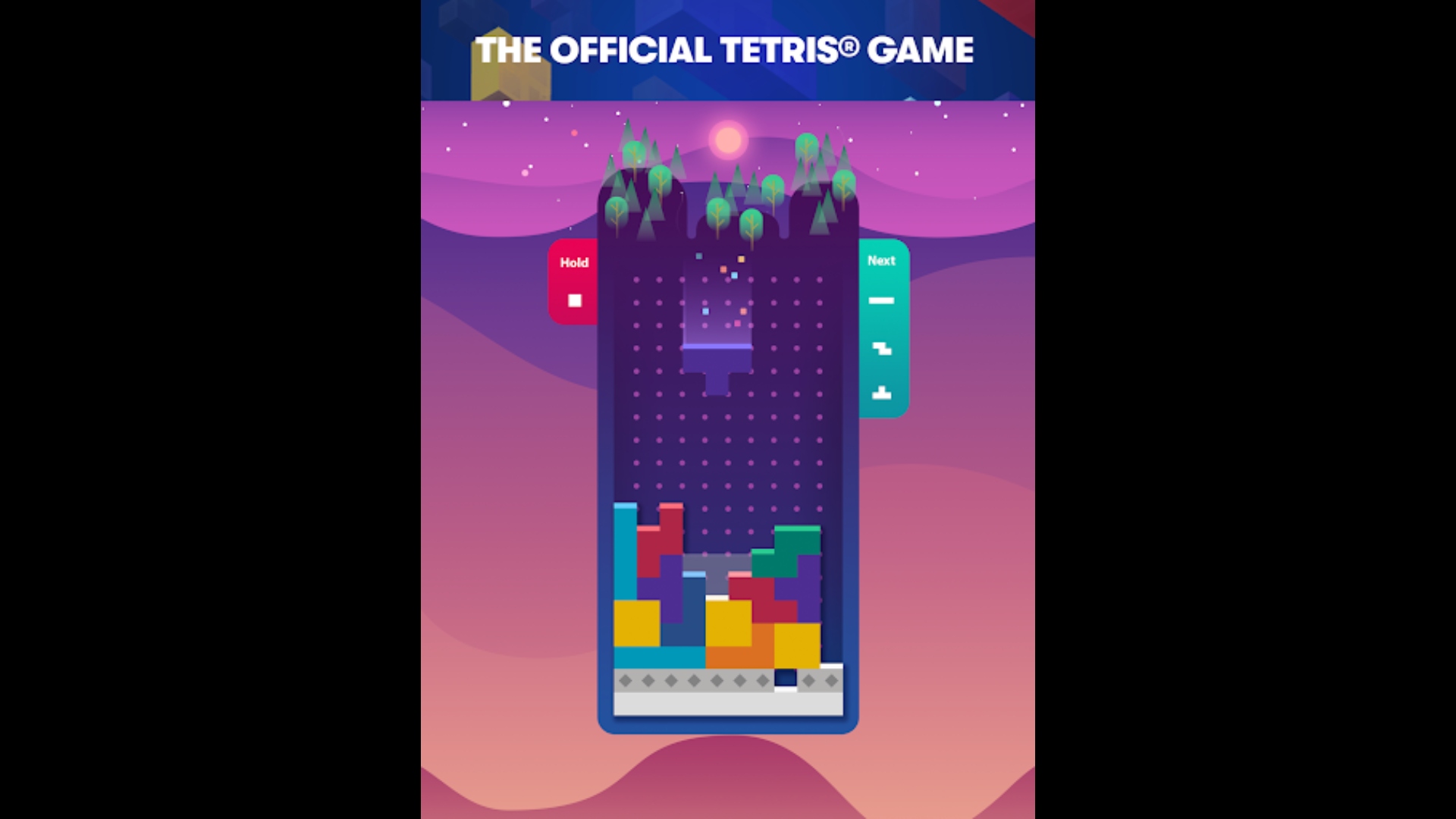 Addictive games - Tetris. A screenshot shows a Tetris game in progress.