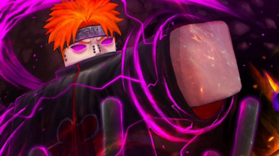 Anime battle simulator codes: A character based on a ninja from Naruto stands menacingly